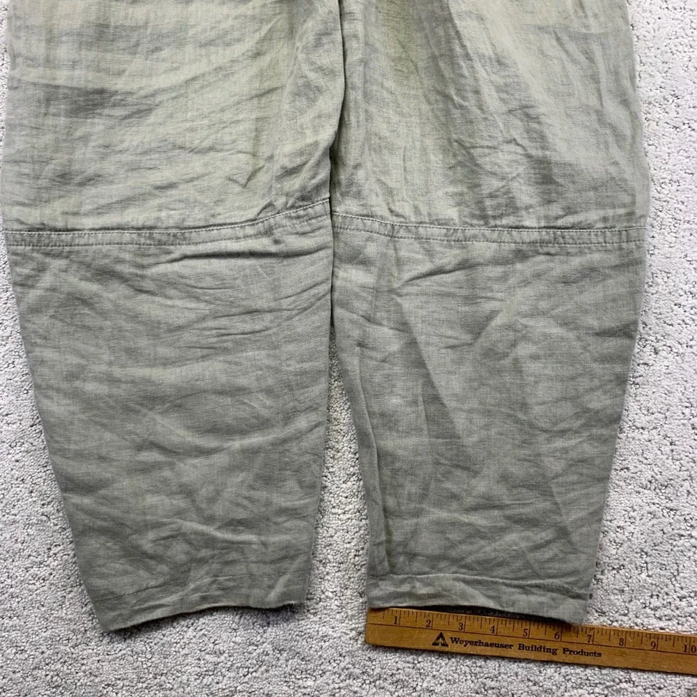 Everlane Pants Womens Medium European‎ Flex Linen Barrel Tapered Crotch Hole - Picture 11 of 12